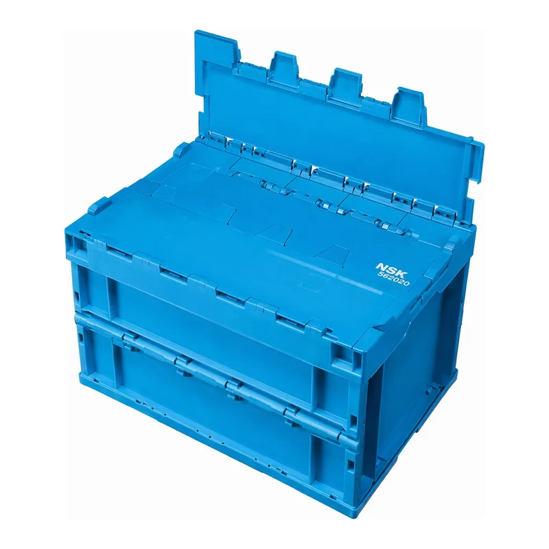 AS ONE Lid Integral Foldable Container with Lock PP, 뚜껑일체형 접이식 컨테이너