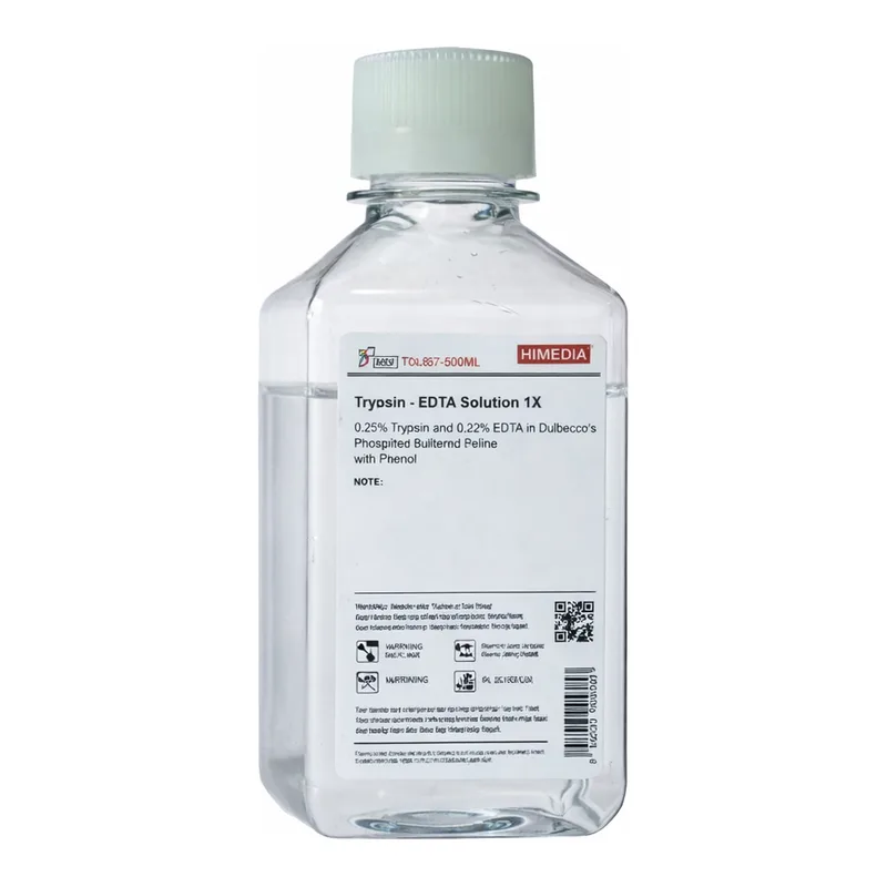 Himedia Trypsin-EDTA Solution 1X w/ 0.025% Trypsin and 0.01% EDTA in Dulbecco`s Phosphate Buffered Saline w/o Phenol red