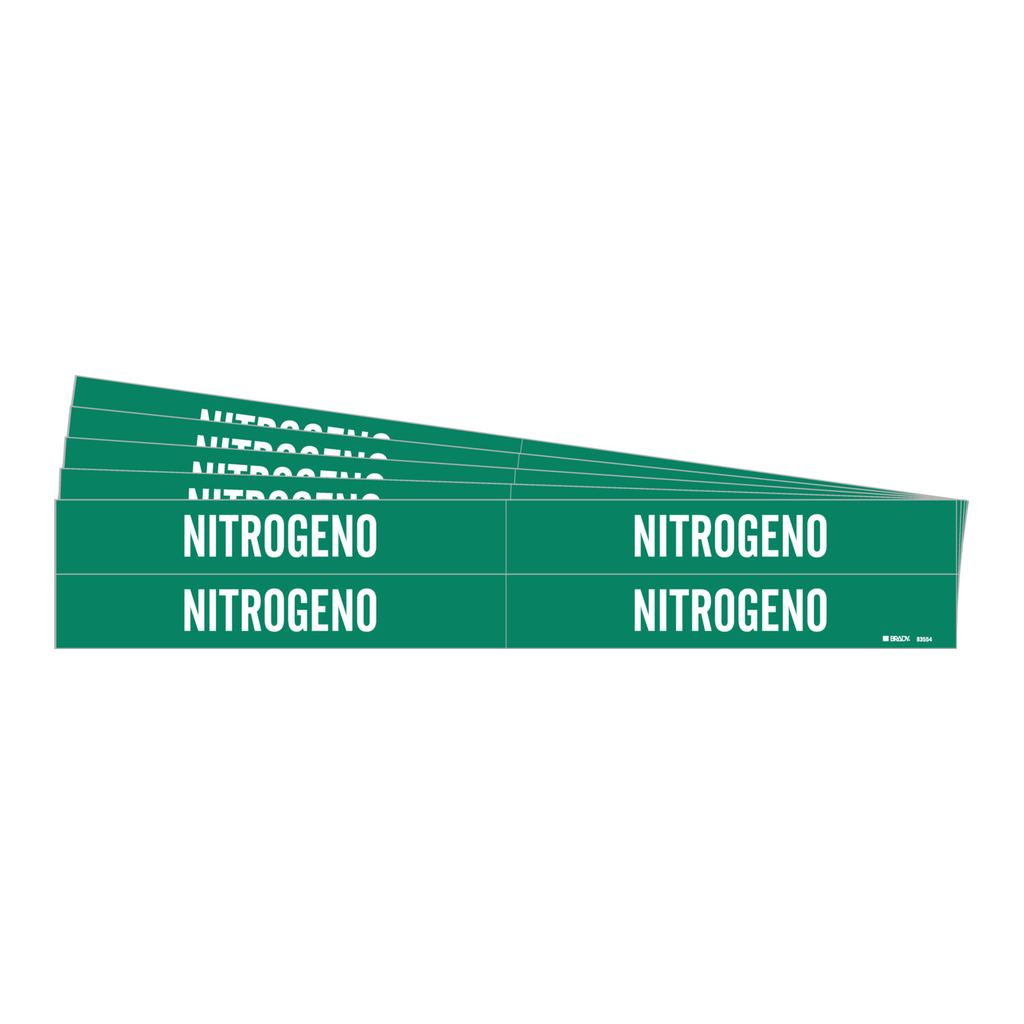 Brady Self-Adhesive Pipe Marker: NITROGENO
