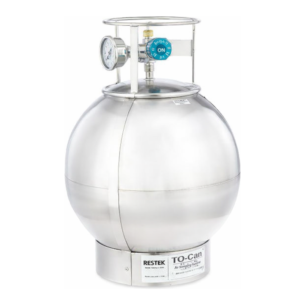 Restek TO-Can Canister 15L with 3-Port RAVE+ with Gauge