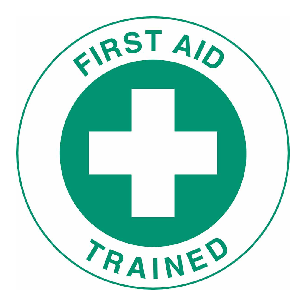 Brady FIRST AID TRAINED Hard Hat Labels