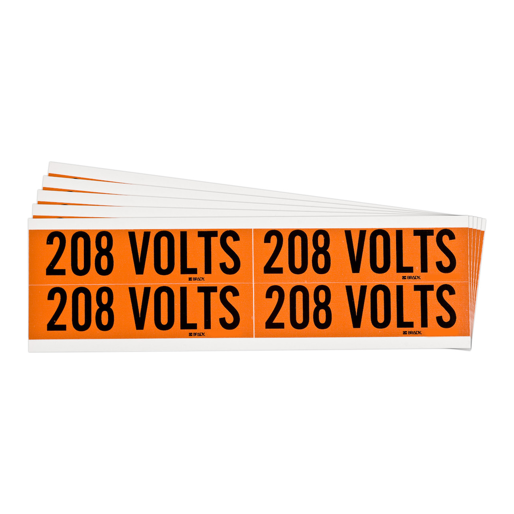 Brady 208 Volts Conduit and Voltage Labels