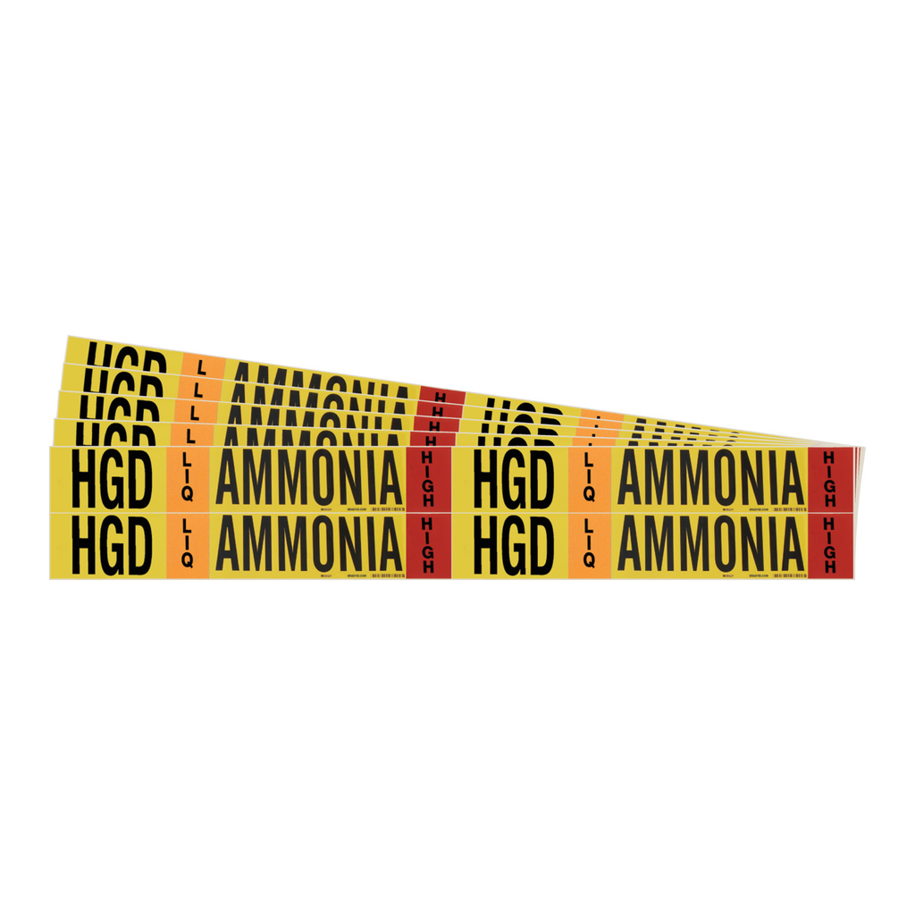 Brady HGD LIQ AMMONIA HIGH Polyester Pipe Markers