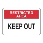 Brady RESTRICTED AREA Keep Out sign