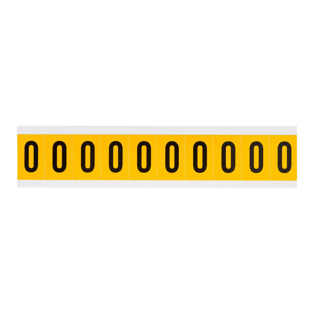 Brady 1" Character Height Black on Yellow Outdoor Numbers and Letters