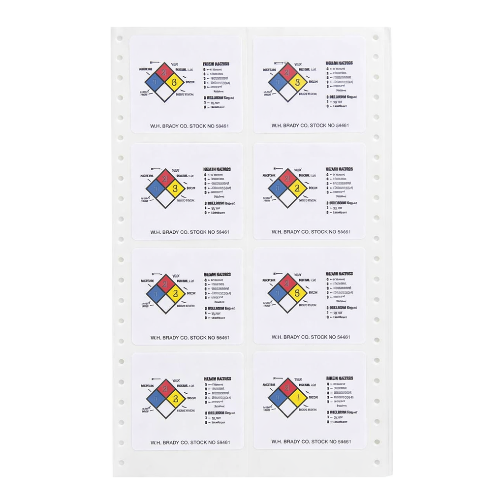 Brady Right To Know Hazard Rating Labels
