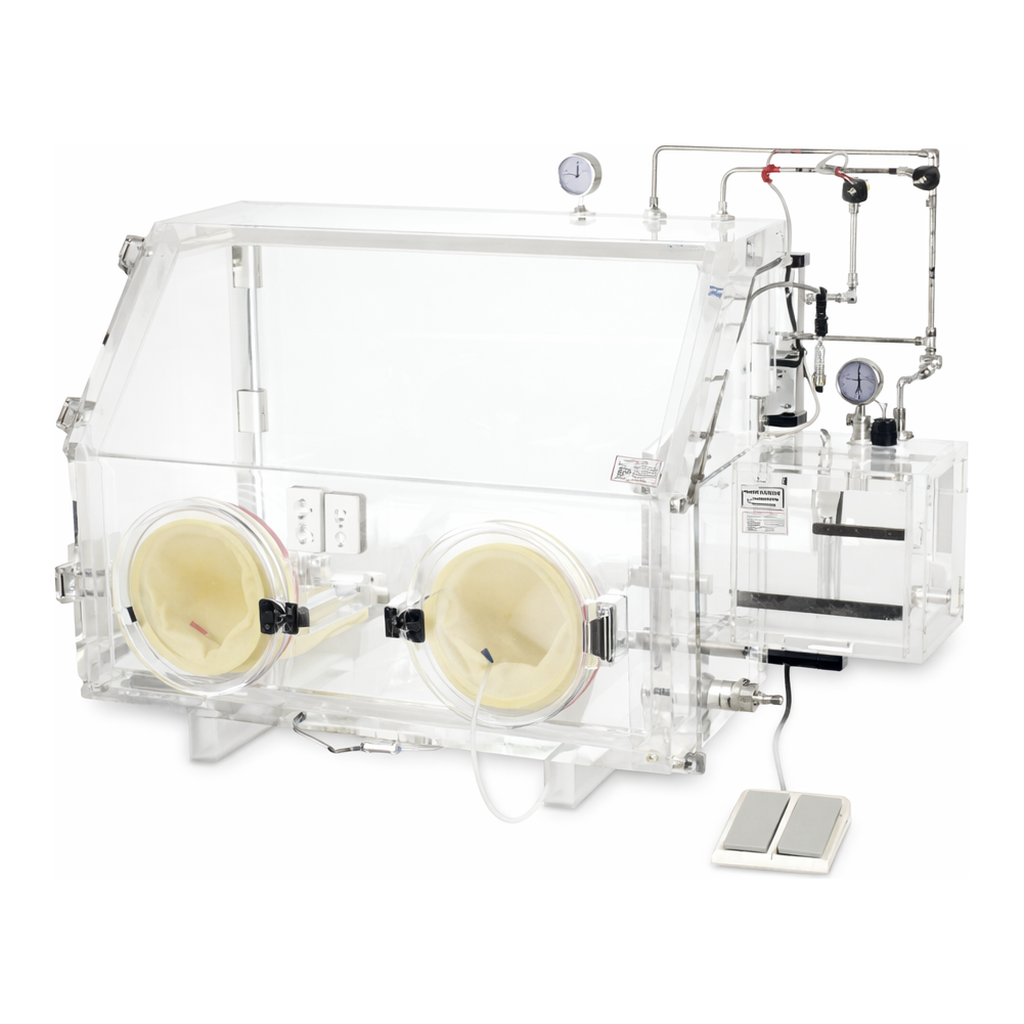 Daihan Science DAIHAN Premium 40mm PMMA Vacuum Glove Box Complete Set, with Natural Rubber Glo