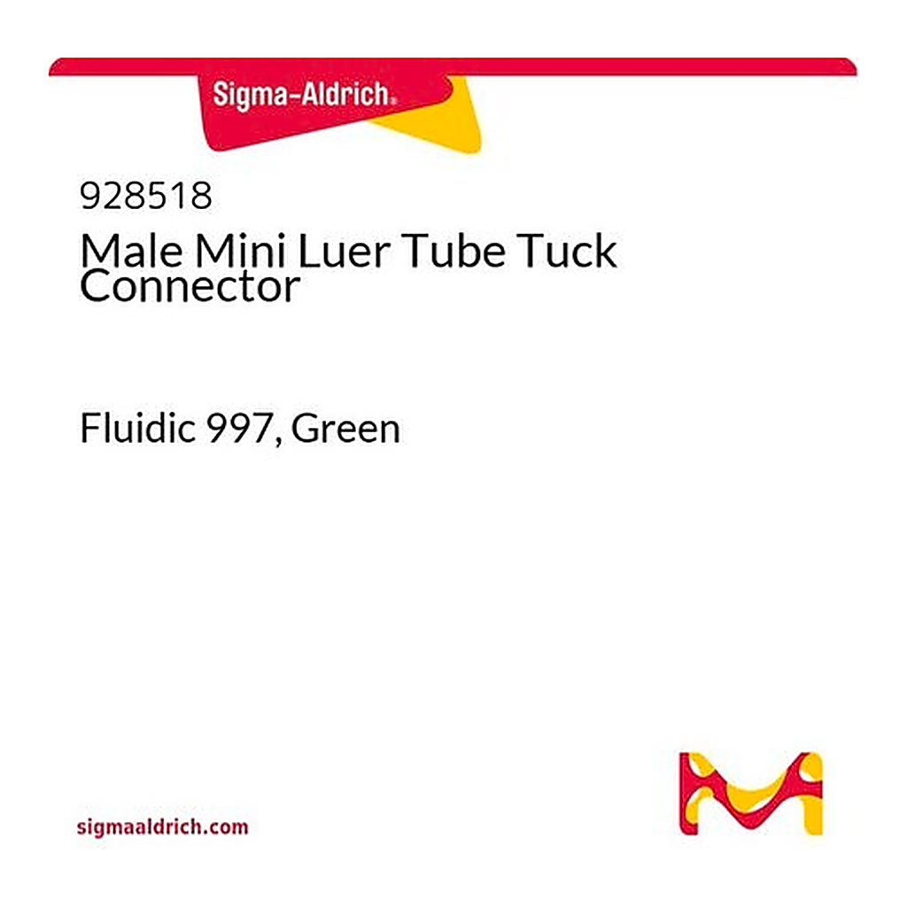 Merck Male Mini Luer Tube Tuck Connector