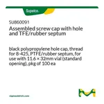 Merck Assembled screw cap with hole and TFE/rubber septum