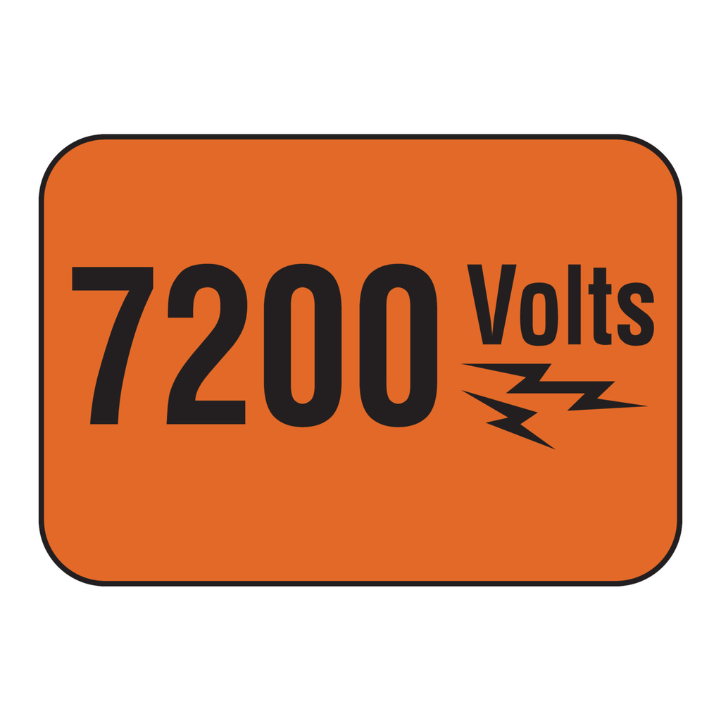 Brady 7200 VOLTS Sign