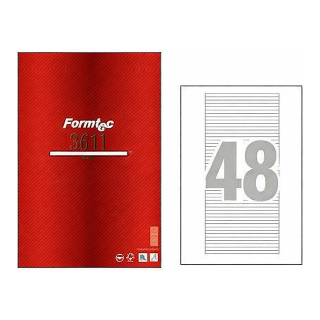 OFFICENEX 화일인덱스용 라벨(48칸/100매/LS-3661/폼텍)친환경 인증 상품