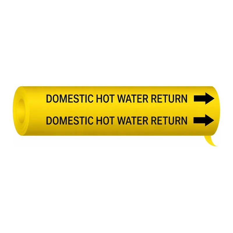 Brady DOMESTIC HOT WATER RETURN High Performance Pipe Marker