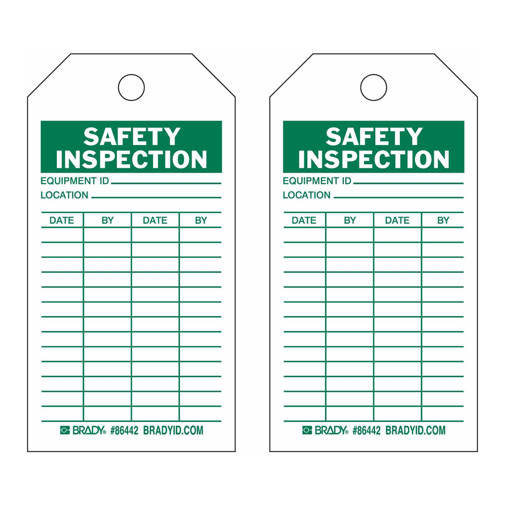 Brady Safety Inspection Tags