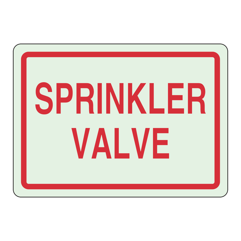 Brady Sprinkler Valve Sign