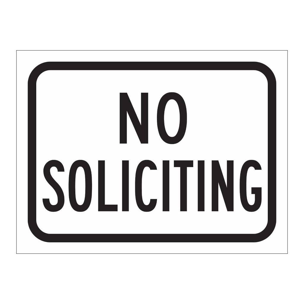 Brady No Soliciting Sign