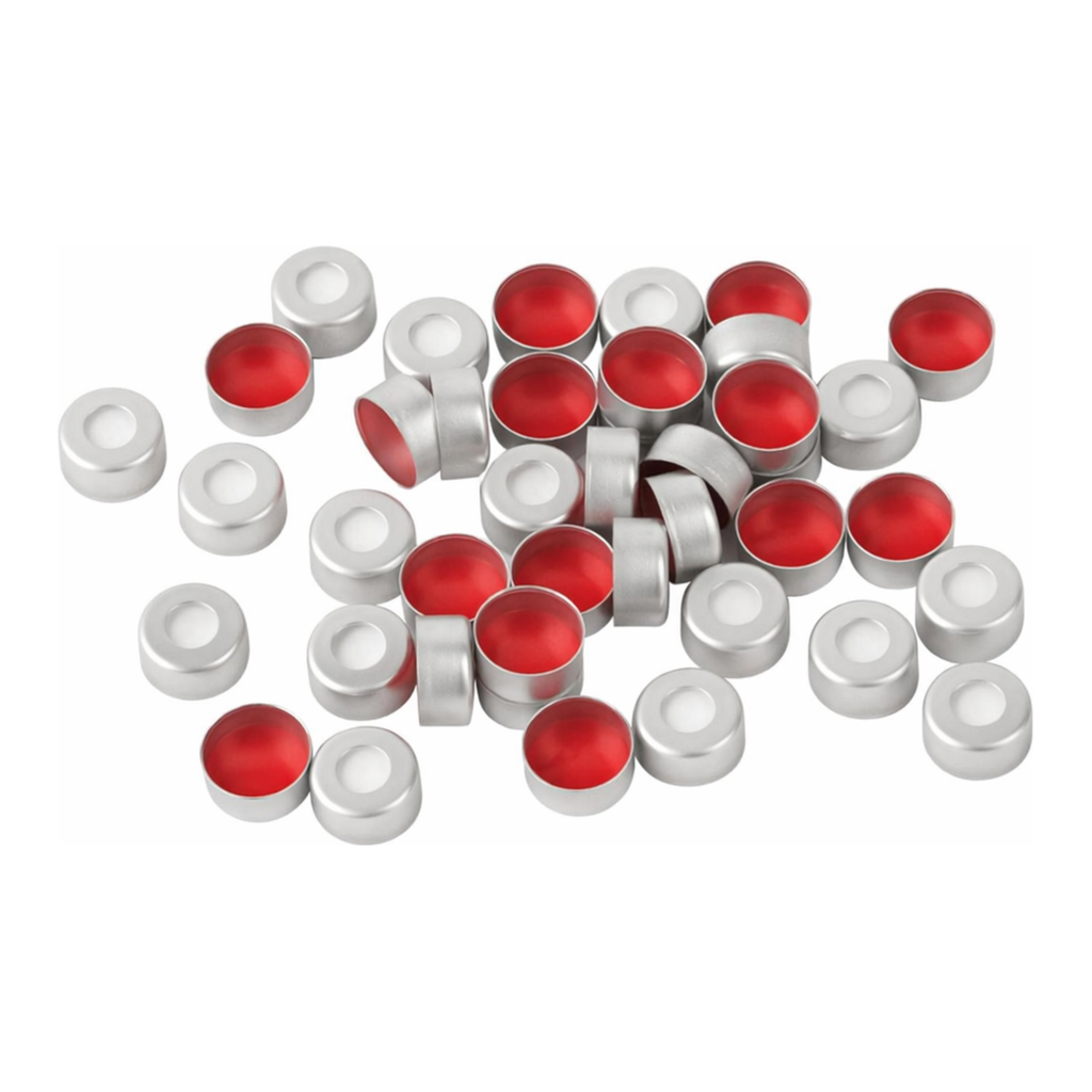 Restek Aluminum Crimp Seals, w/Septa, 11mm Silver PTFE/SIL Pack of 1000