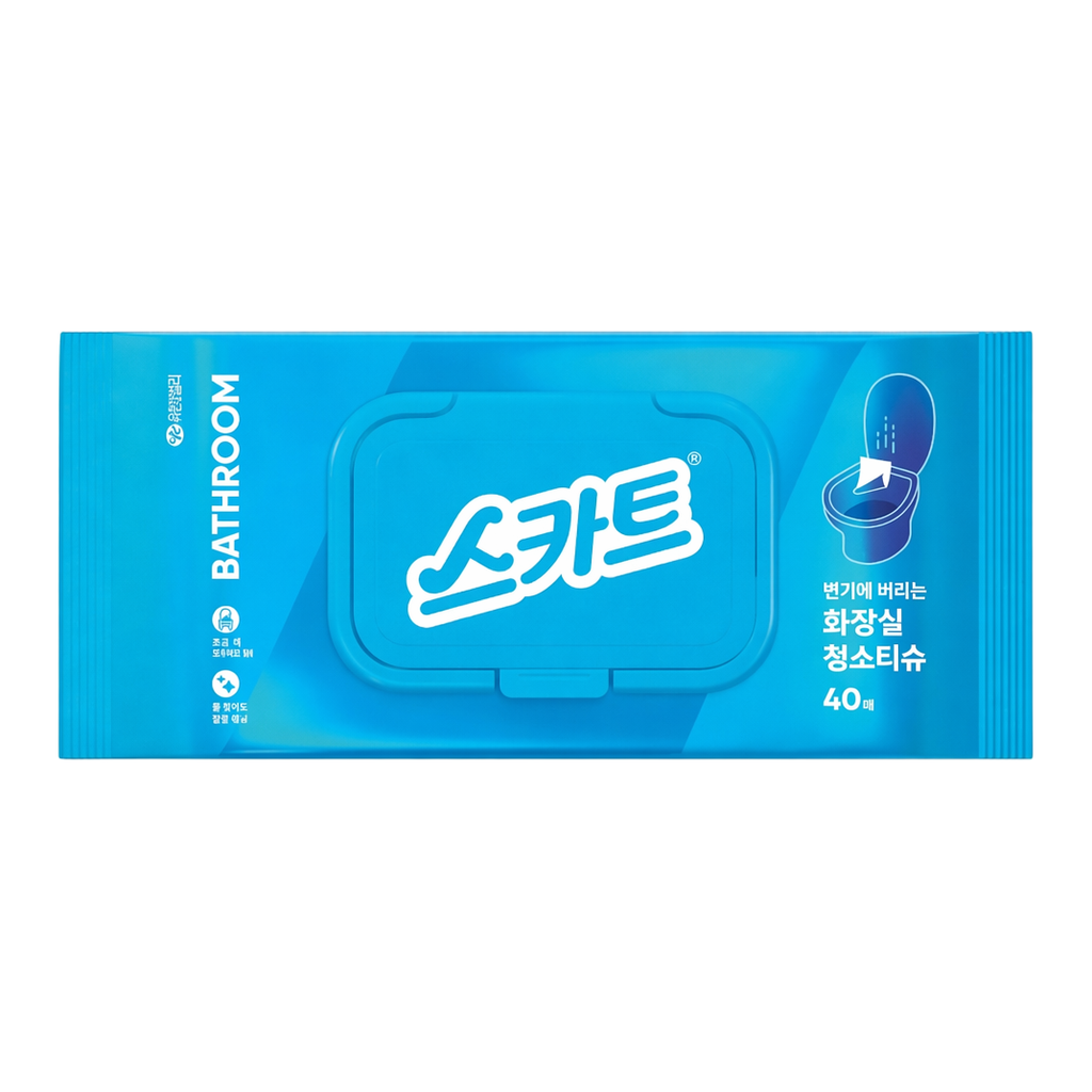 OFFICENEX 스카트 변기에 버리는 화장실 청소티슈(40매/유한킴벌리)