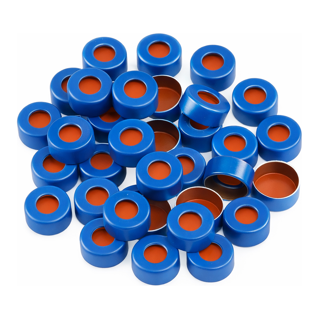 Restek Caps, Crimp Seal, 11mm Blue PTFE/RR Pack of 1000