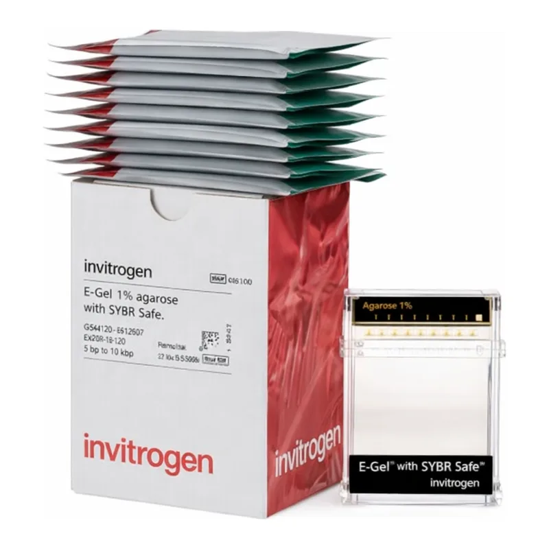 Thermo Fisher Scientific E-Gel Agarose Gels with SYBR Safe DNA Gel Stain, 1%, 10 Gels
