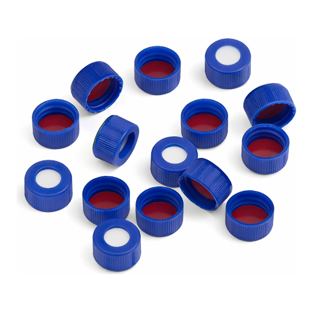 Agilent Caps, screw type, blue 100/PK