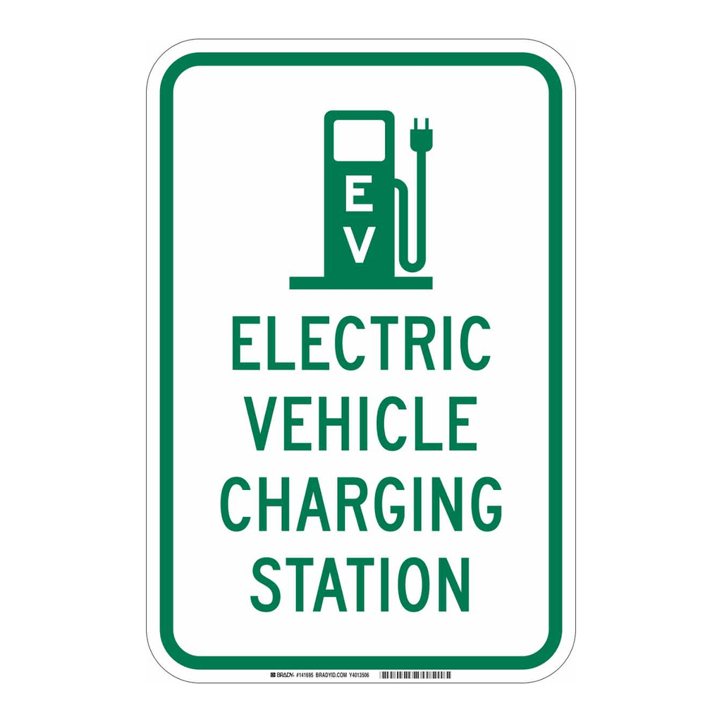 Brady Electric Vehicle Charging Station Sign