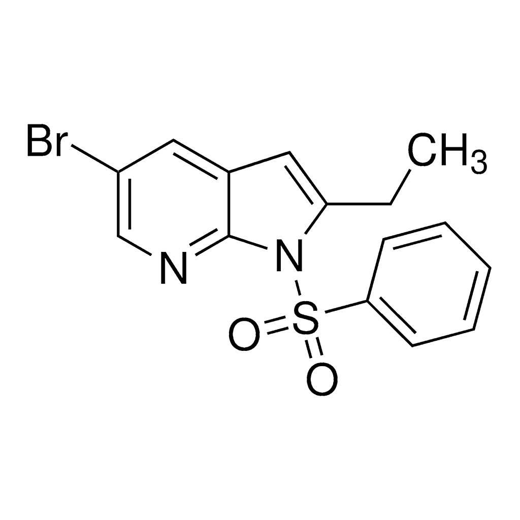 Merck 5-Bromo-2-ethyl-1-(phenylsulfonyl)-1H-pyrrolo[2,3-b]pyridine