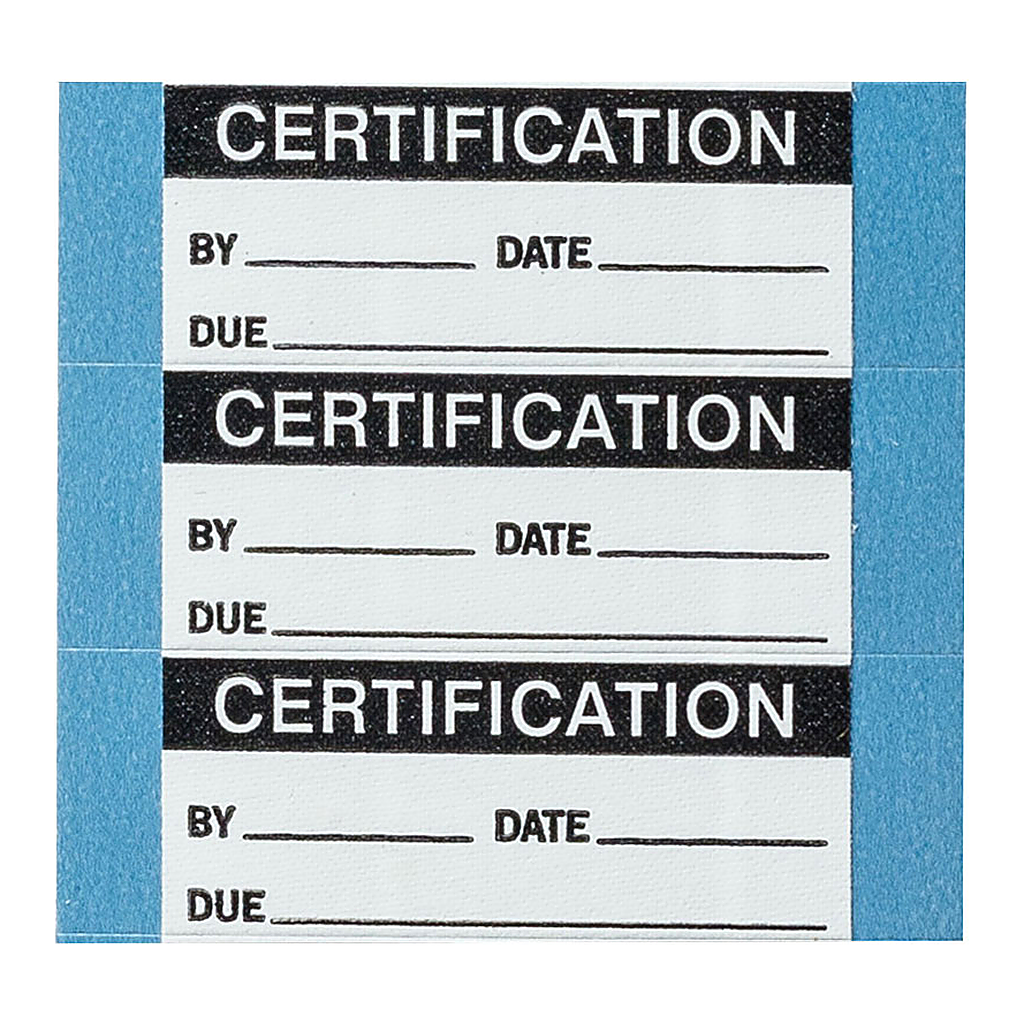 Brady Certification Write-On Labels