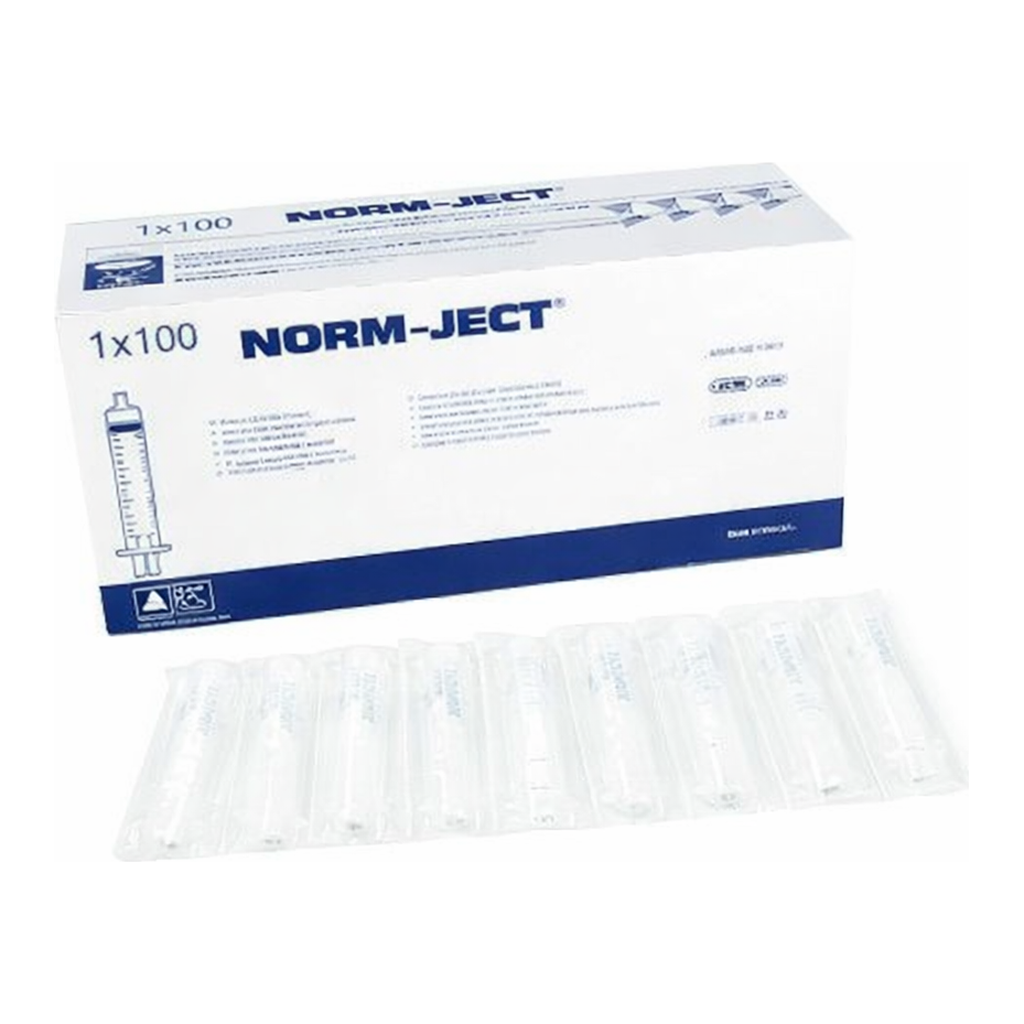 Restek Norm-Ject Plastic Syringe, 20mL Luer Slip Eccentric Tip, 100pk