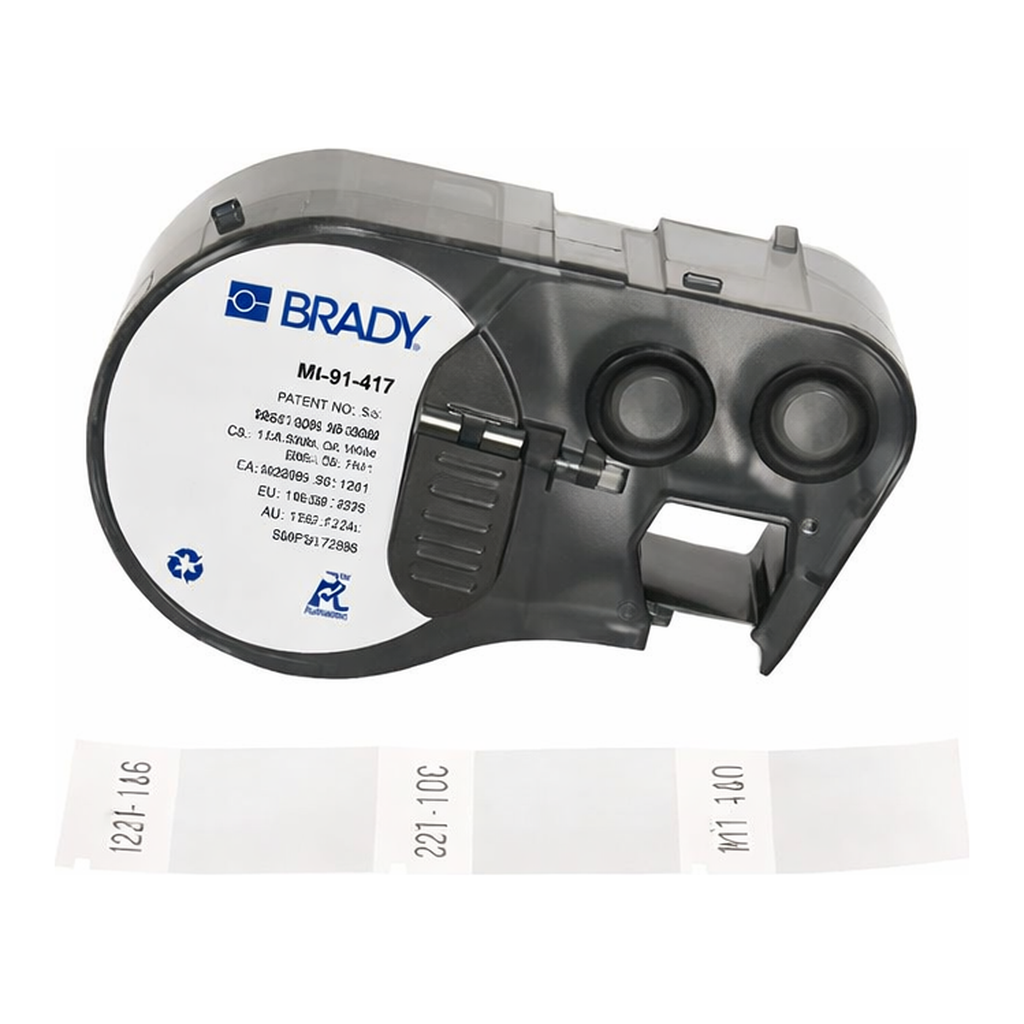 Brady Self-Laminating Aggressive Adhesive Vinyl Wrap Around Labels with Ribbon for M4 M5 Printers