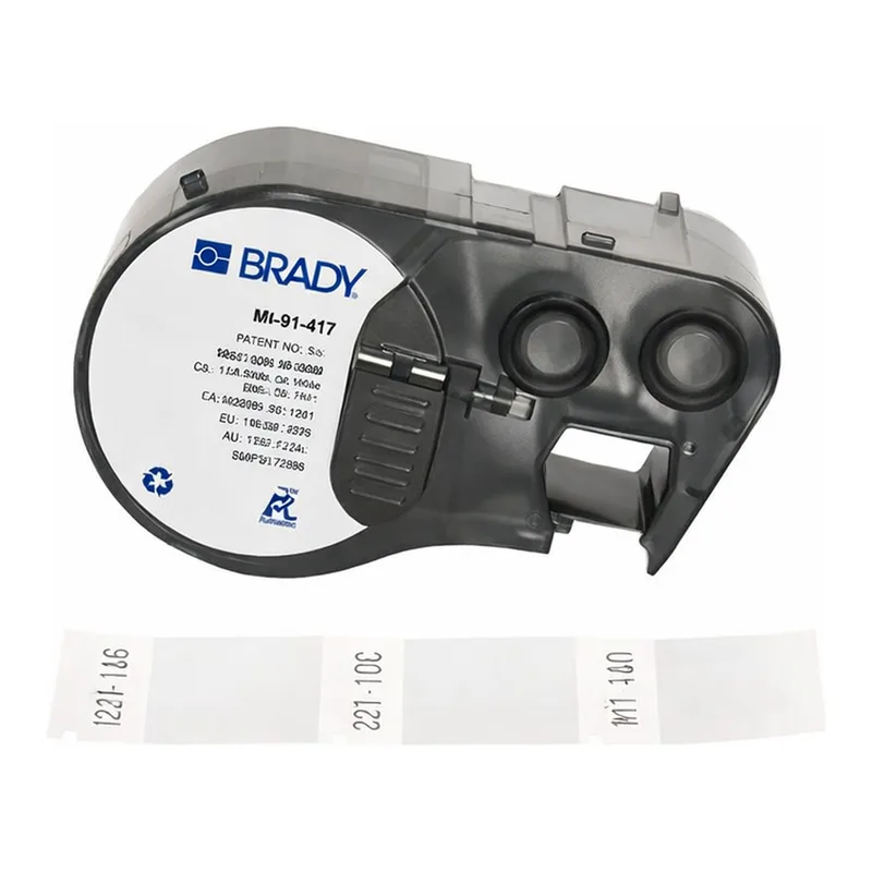 Brady Self-Laminating Aggressive Adhesive Vinyl Wrap Around Labels with Ribbon for M4 M5 Printers