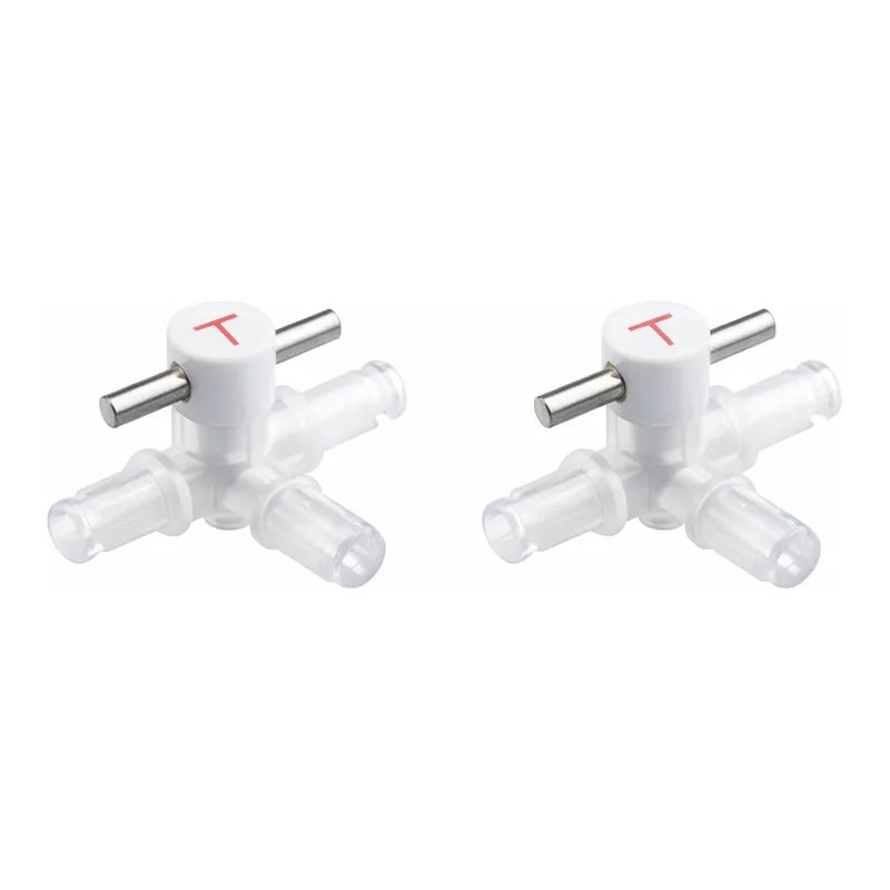 AS ONE CTFE Miniature 3-Way Cock (Tubing Connection Type), 미니어처 3방향 콕 CTFE(튜브 접속 타입)