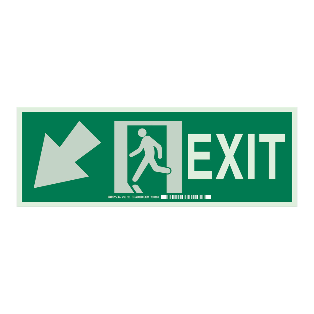 Brady Exit sign