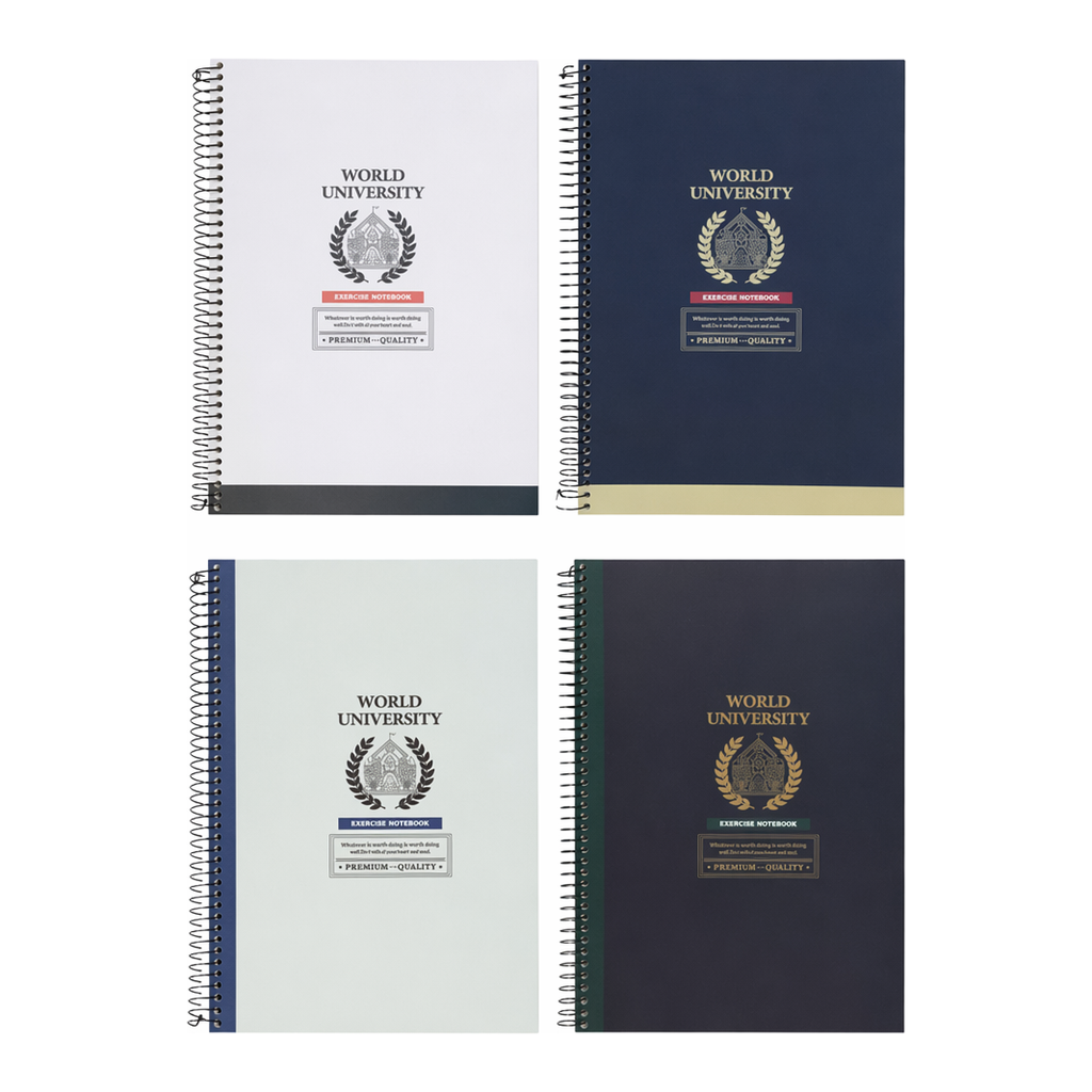 OFFICENEX 월드캠퍼스연습장(좌철/항균/184*254mm/무선내지/120매/모닝글로리)