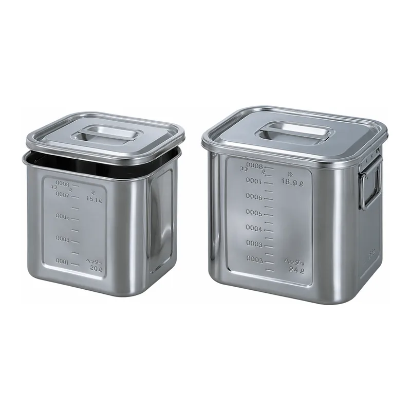 AS ONE Stainless Square Pot (with Graduation), 스테인리스 각형포트(눈금 있음)