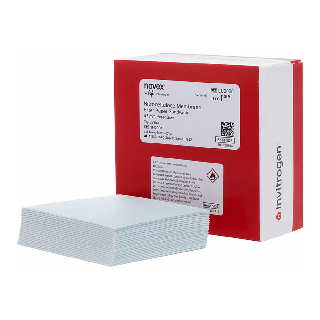 Thermo Fisher Scientific Nitrocellulose/Filter Paper Sandwich, 0.2 &mu;m, 8.3 x 7.3 cm
