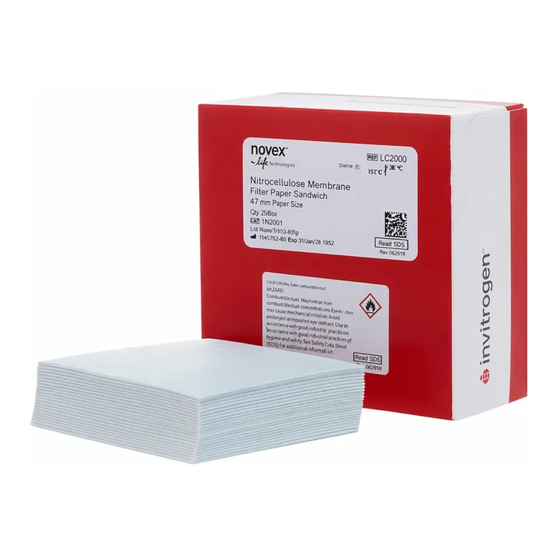 Thermo Fisher Scientific Nitrocellulose/Filter Paper Sandwich, 0.2 μm, 8.3 x 7.3 cm