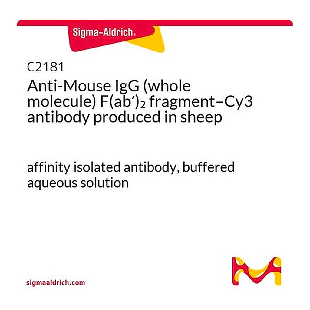 Merck Anti-Mouse IgG (whole molecule) F(ab')2 fragment-Cy3 antibody produced in sheep