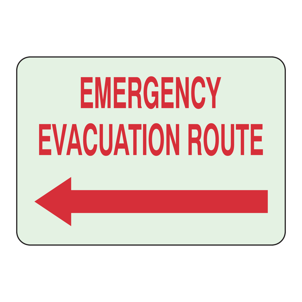 Brady BradyGlo Emergency Evacuation Route Sign