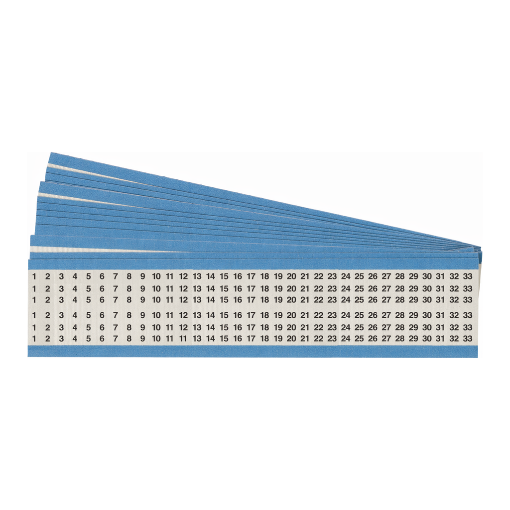 Brady Consecutive Numbers Acetate Cloth Wire Markers
