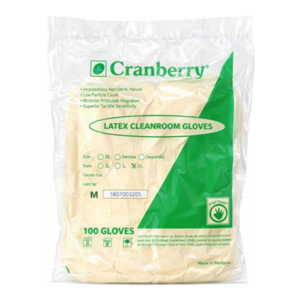 CRANBERRY CLEANROOM 크린룸 라텍스 장갑 12인치