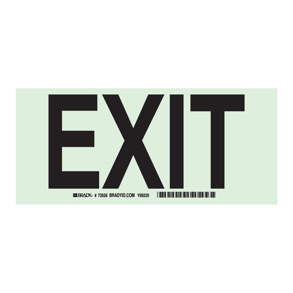 Brady BradyGlo Black, Exit Sign