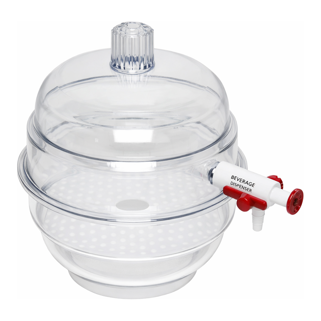 Merck SP Bel-Art(R) "Space Saver" Polycarbonate Vacuum Desiccator with Clear Polycarbonate Bottom