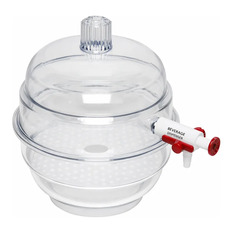 Merck SP Bel-Art(R) "Space Saver" Polycarbonate Vacuum Desiccator with Clear Polycarbonate Bottom