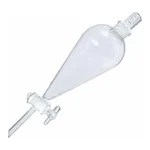 Merck Pyrex(R) Squibb separatory funnel, Pyrex(R) jointed stopper, jointed stopcock