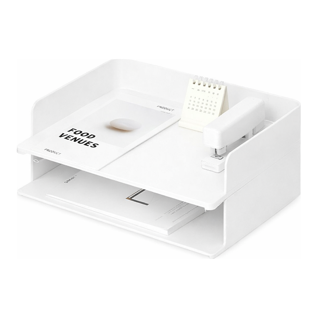 OFFICENEX 시스템트레이와이드2Pack 화이트(281061/322x250x124mm)
