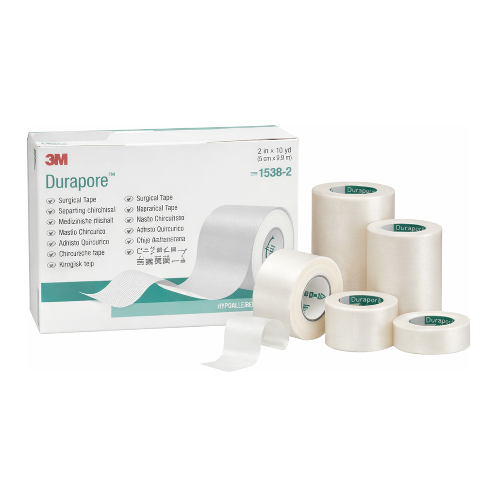 Daihan Science 3M DuraporeTM Surgical Silky Hypoallergenic Tape, White, Hi-Strength, Versatile