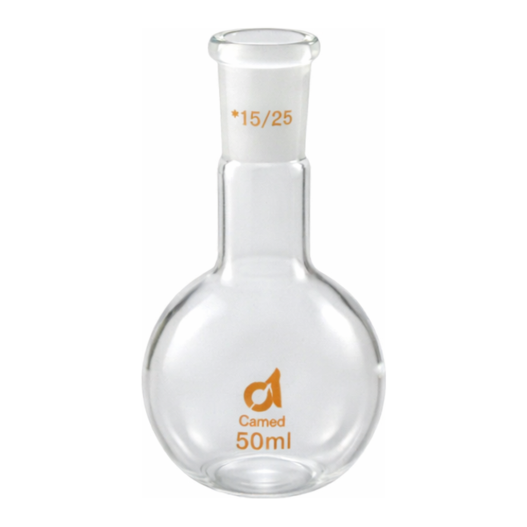 AS ONE Common Ground Joint Round Bottom Flask (Short Neck·Flat Bottom), 공통 그라운드 조인트 둥근플라스크(단수·평저)