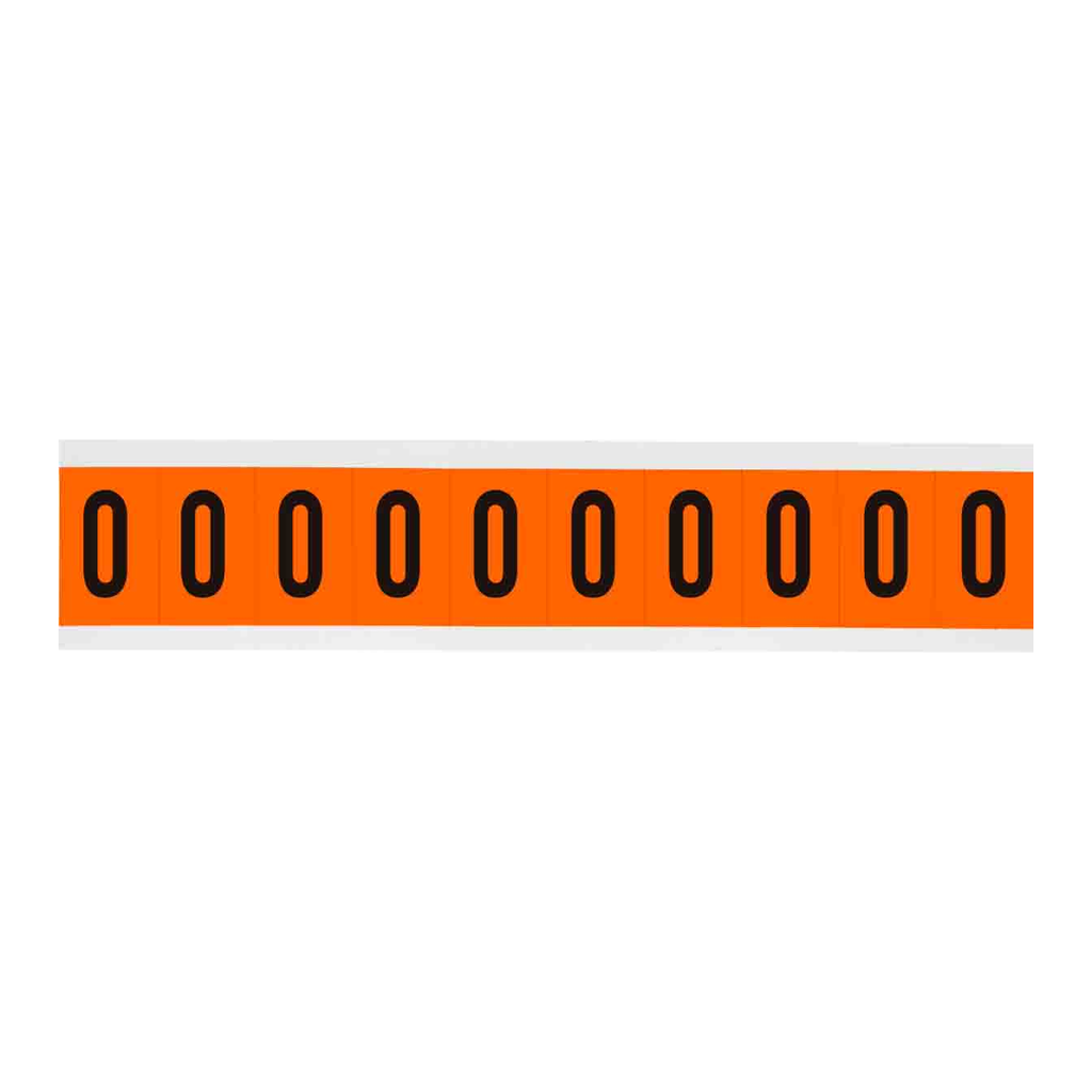 Brady 2" Character Height Black on Orange APWA Outdoor Numbers and Letters