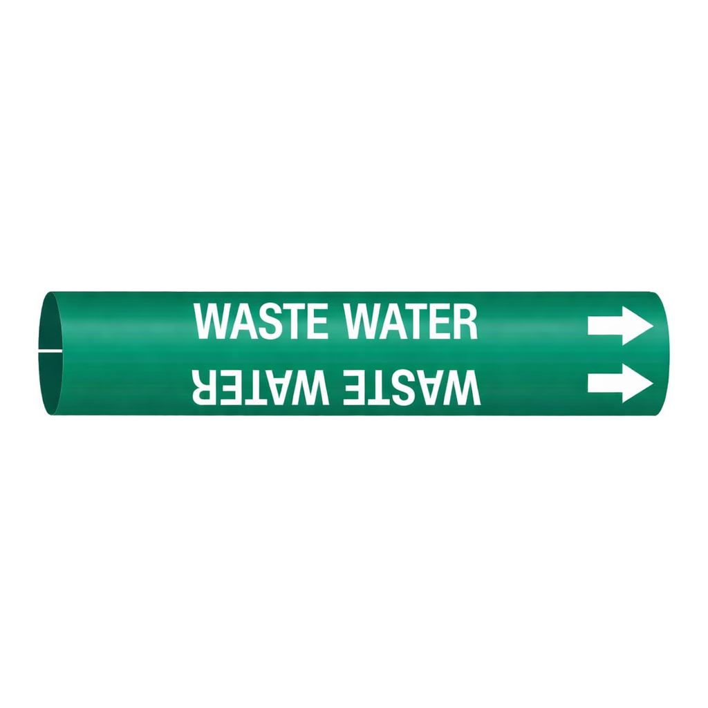 Brady WASTE WATER Snap-On Pipe Marker