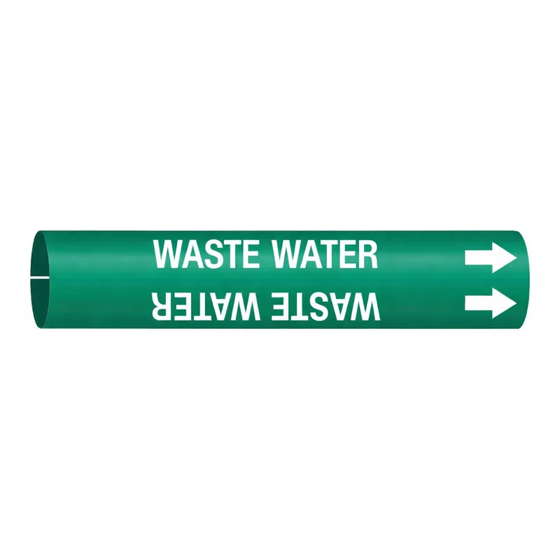 Brady WASTE WATER Snap-On Pipe Marker